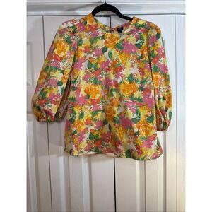 River Island Women's Top Size 4 (US)‎ Pastel Colorful Floral Spring NWT